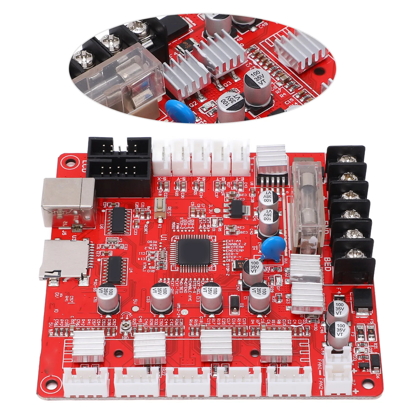 3D เมนบอร์ดเครื่องพิมพ์บอร์ดหลักโมดูล A4988 มอเตอร์อินเทอร์เฟซ USB 12 V-24 V สําหรับ Anet 3D เครื่องพิมพ์บอร์ดควบคุมหลัก