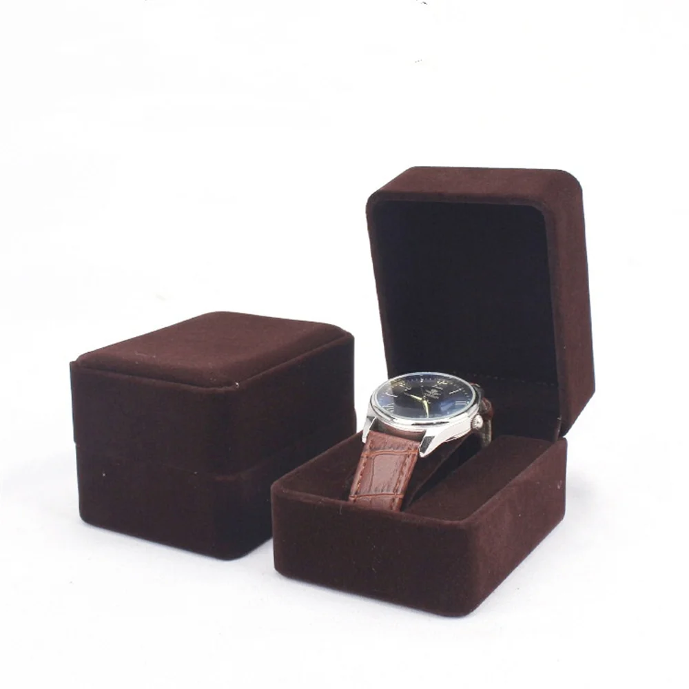Velvet Watch Box with Rounded Corners