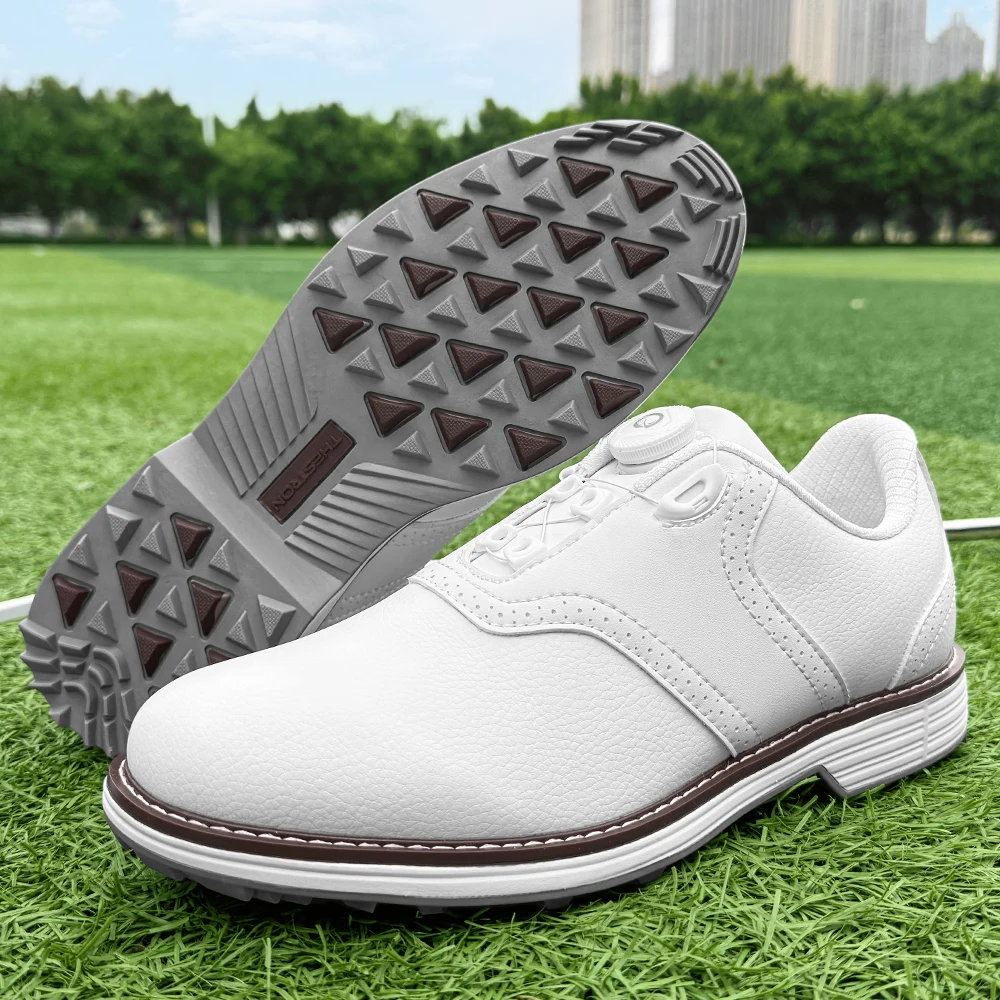 Golf Shoes for Men, Outdoor Fashion, Fitness, Golf Shoes, Lawn Comfort, Anti Slip, Fast Tying, Golf Walking Shoes, Sizes 39-50
