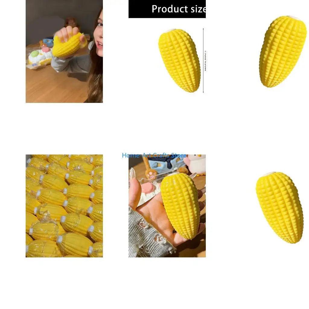 Y3NA Corn Crunchy Stress Relief Toy Squishier Stress Ball Squeeze Ball Toy Sensory Play Sensory Fidgety Toy Classroom Prizes