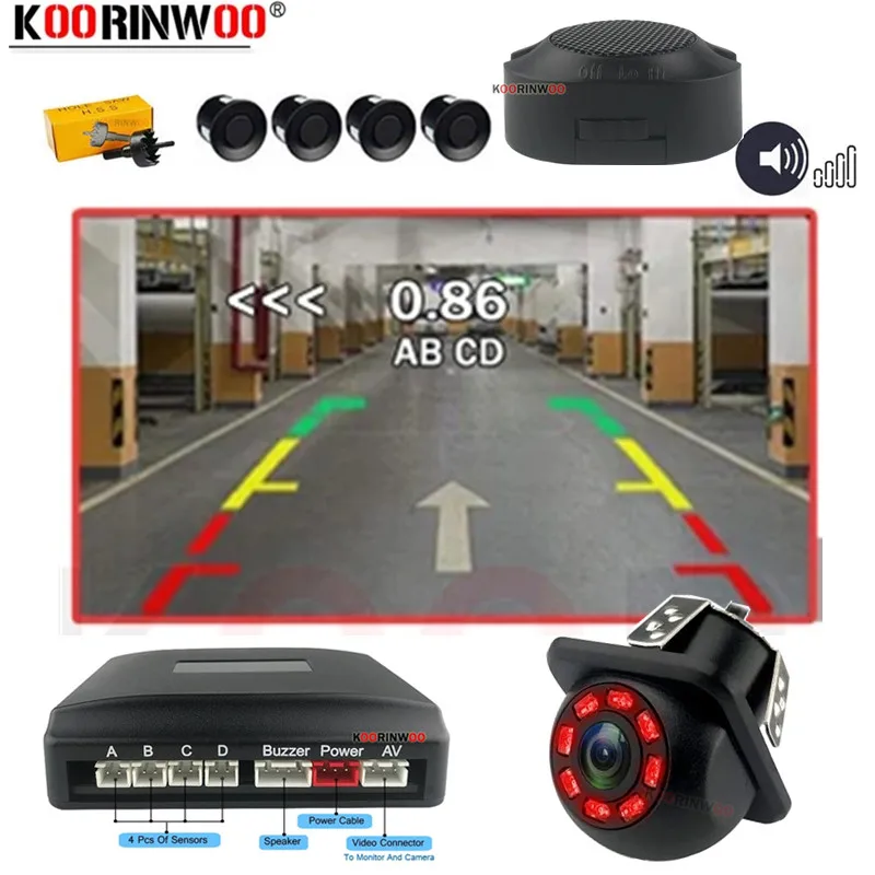 Cars Parking Sensors Kit Smart Alarm System Radar Detection Device Automotive Reverse Camera Electronics Accessories Parktronic