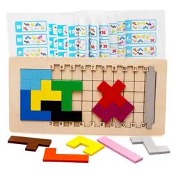 Wooden Pentomino Mind Brain Teasers Intelligence Educational Puzzles Game