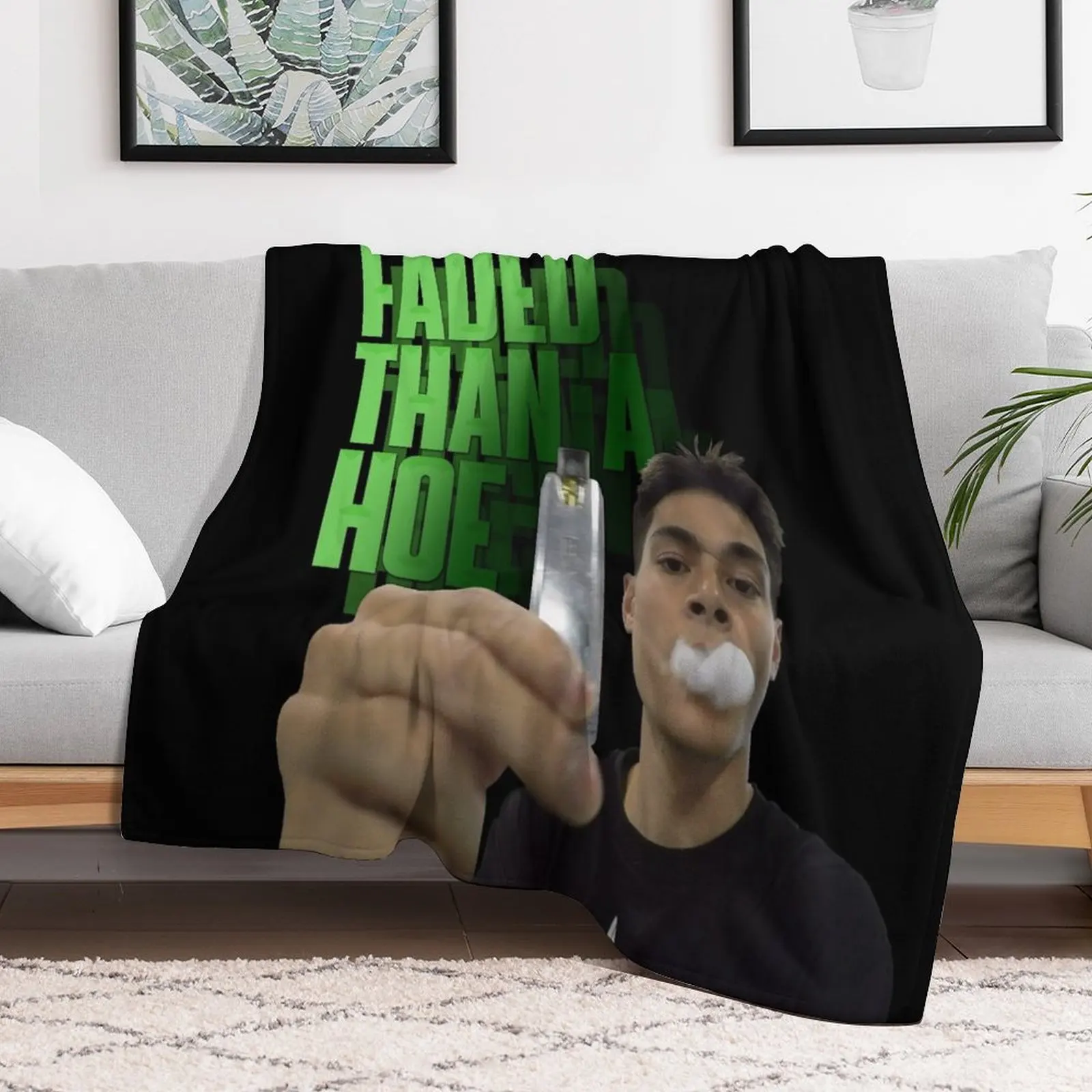 

YODIE GANG FADED Throw Blanket warm for winter Stuffeds Decorative Throw for winter Blankets
