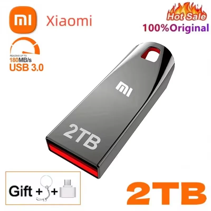 Xiaomi-unidades Flash USB originales de 2TB, USB 3,0, Pendrive de Metal de alta velocidad, memoria de capacidad Real, portátil, resistente al agua, U Stick para PC