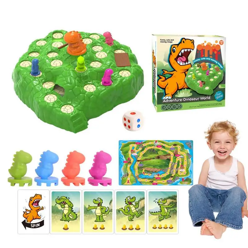 Dinosaur Board Game Fun Interactive Escape Game Toy Early Development Activity Toys For Kids Kindergarten Classic Education