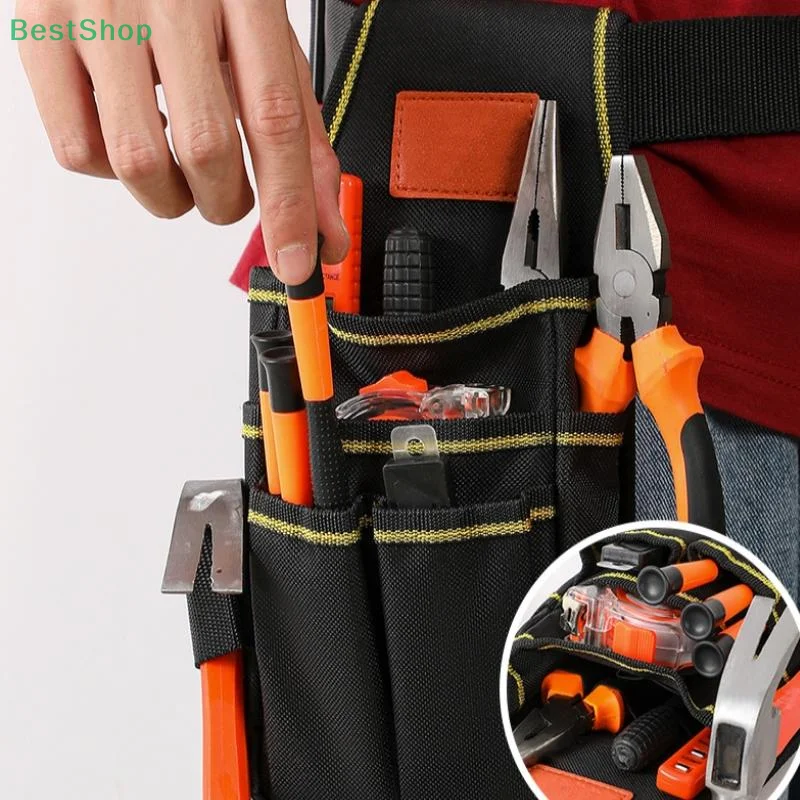 ชุดเครื่องมือช่างไฟฟ้าแบบหลายชั้นใหม่ กระเป๋าคาดเอวใส่เครื่องมือแบบปรับได้ หนาขึ้น ทนทานต่อการสึกหรอ กระเป๋าใส่เครื่องมือช่าง
