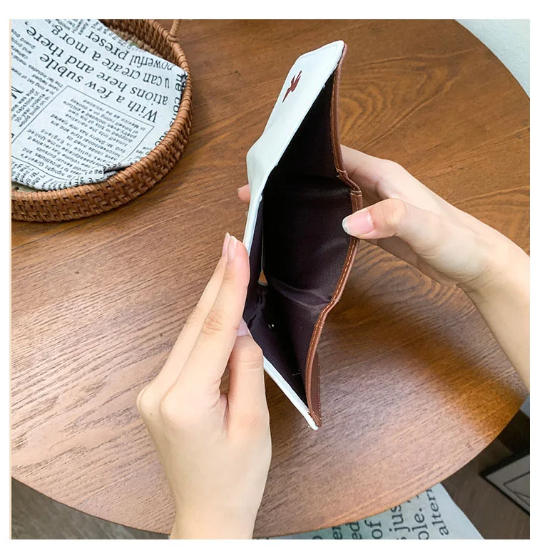 Lady's PU Mini Cute Women Fashion Three-fold Short Zipper Wallet Coin Purse Card Holder  hot sales ladies hasp