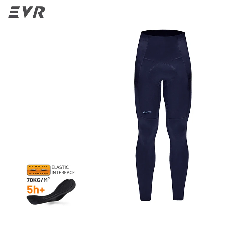 EVR Heren Winter Fietsbroek met Lange Broekspijpen, Fleece, Thermisch, Warm, Dubbele Pijl, MTB, Racefiets, Gevoerde Fietsbroek, Buitensport