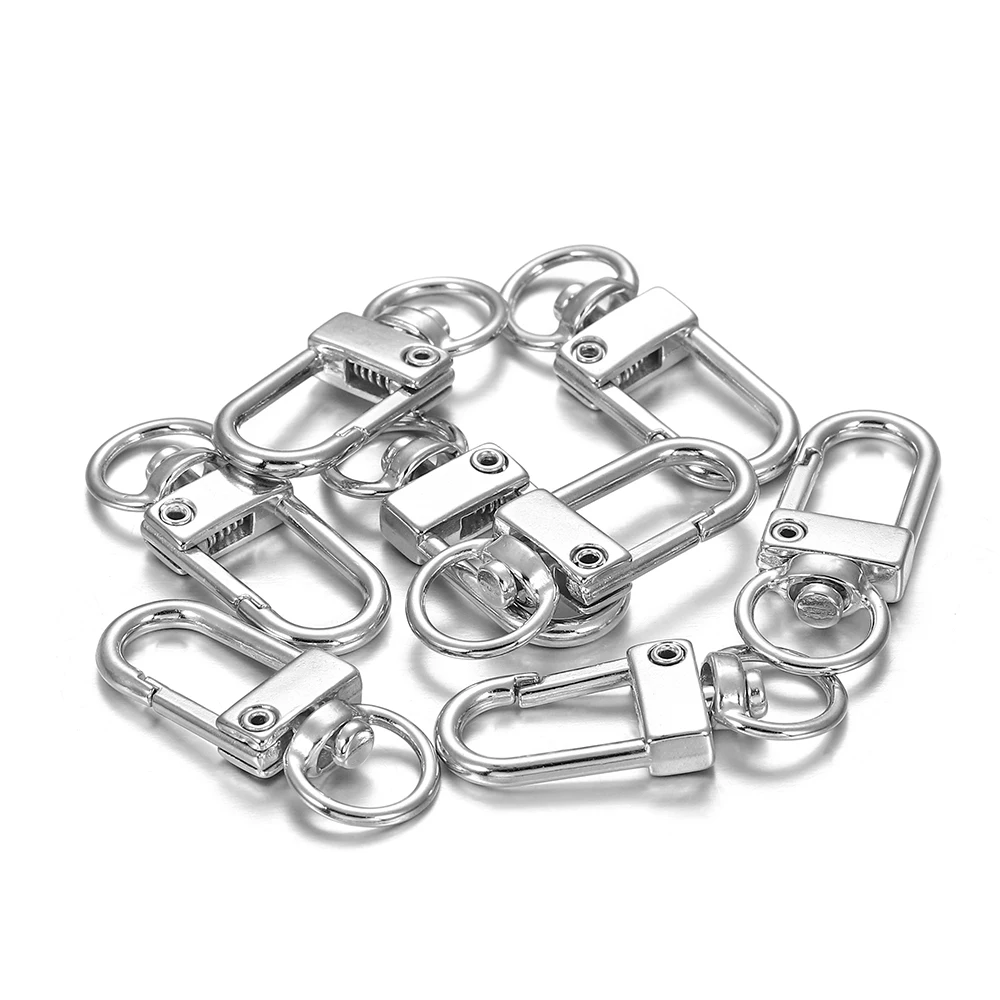 10 stuks 13x33mm Roterende Hond Gesp Snap Kreeft Sluitingen Haken voor DIY Sieraden Maken Sleutelhanger Tas sluiting Accessoires Benodigdheden