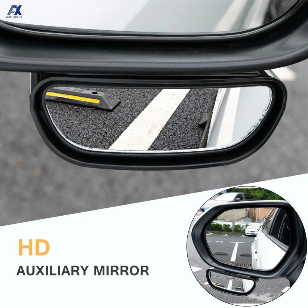 360Degree Stick On Blind Spot Mirror Car Reverse Parking Wide Angle Convex Rear View Mirror Rearview Auxiliary Auto Accessories