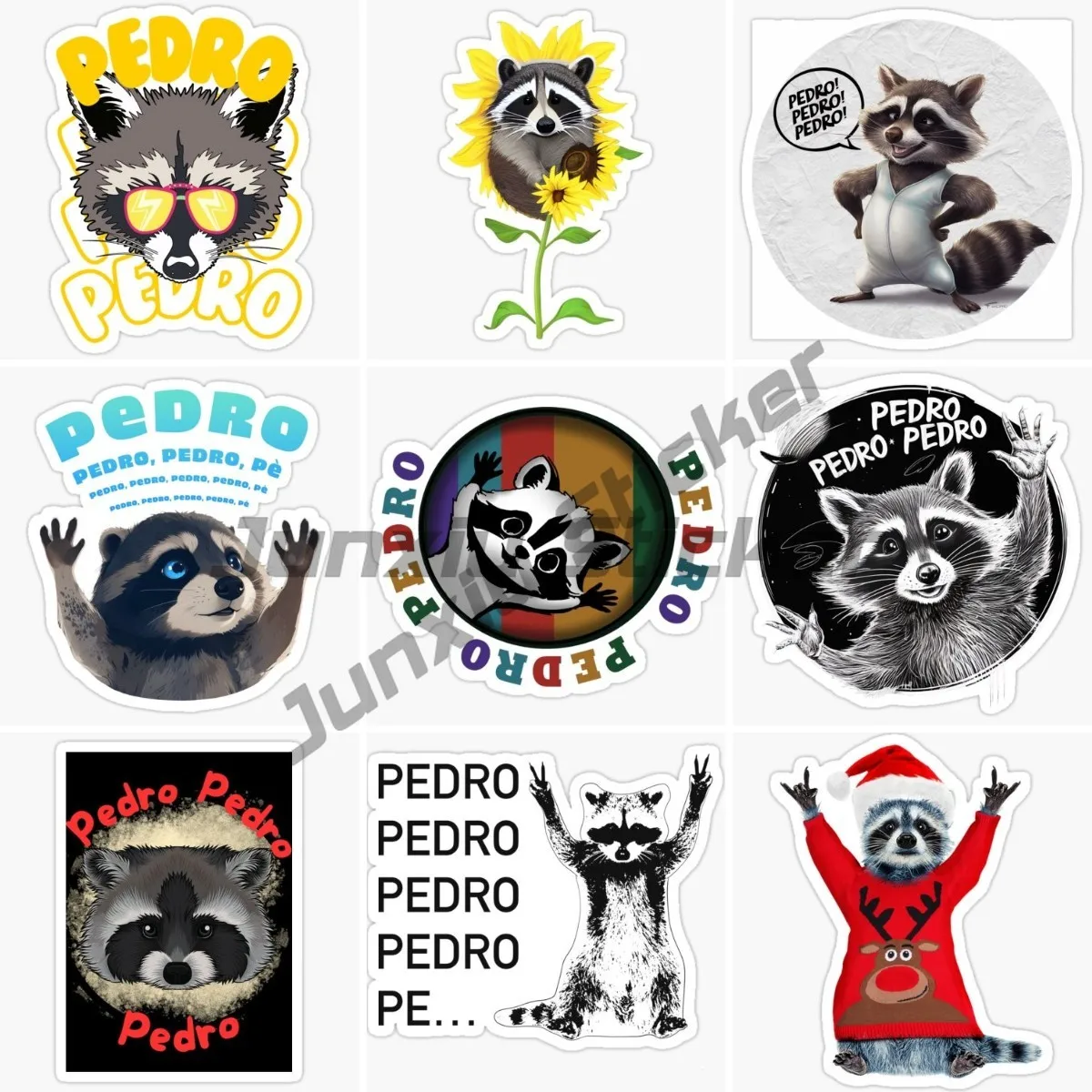 

Pedro Raccoon Funny Meme Stickers for Window Living Room Bumper Home Stickers Anime Vinyl Self-adhesive Decals