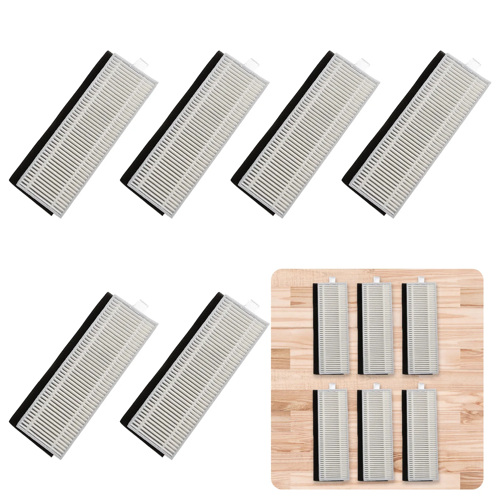 6pcs Vacuum Cleaner Filter For ILIFE V3x Robot Vacuum And Mop Vacuum Cleaner Filter Replace Spare Parts