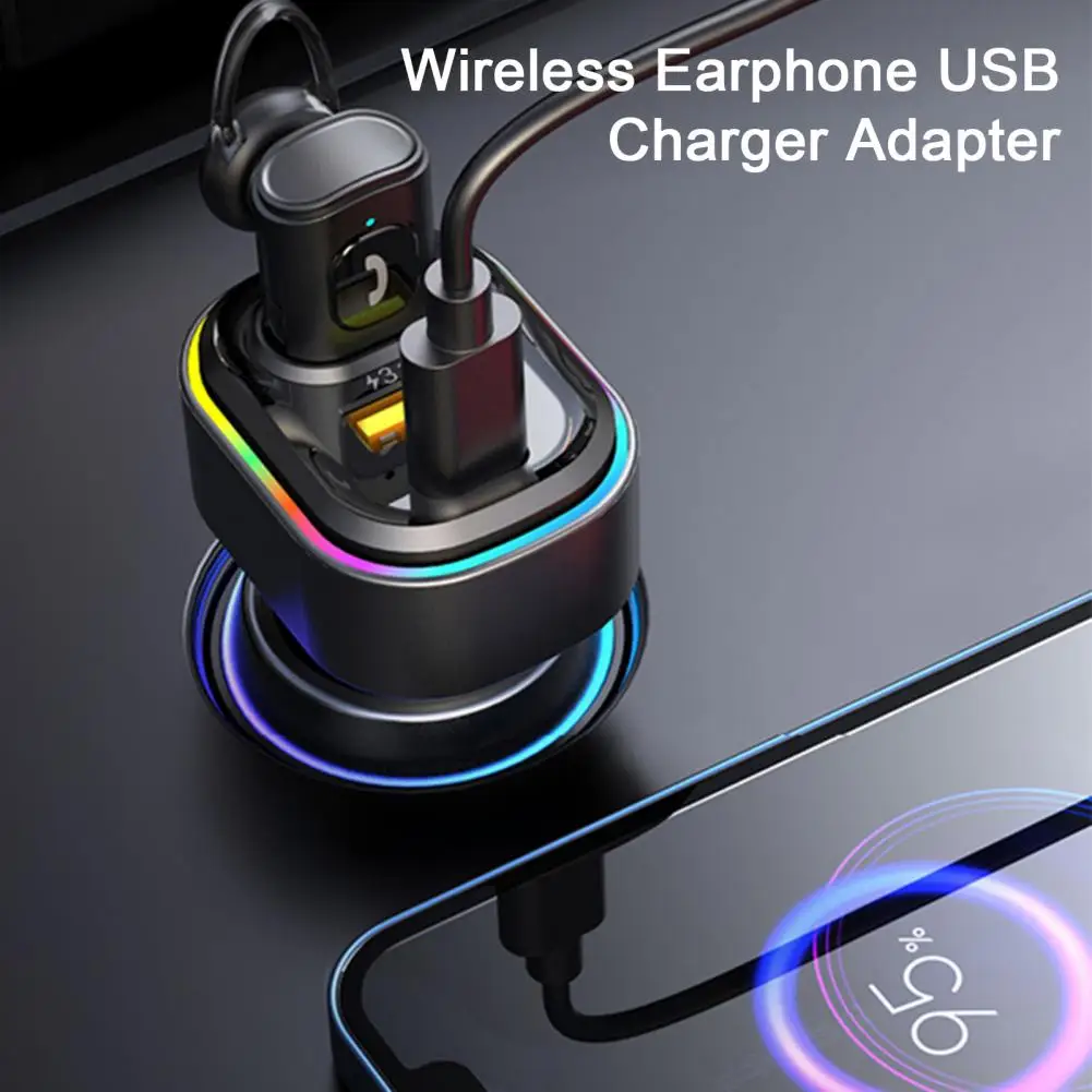 Charger Socket 1 Set Convenient Voice Control Stable Output  Bluetooth-compatible Smart Car USB Charger Vehicle Supplies