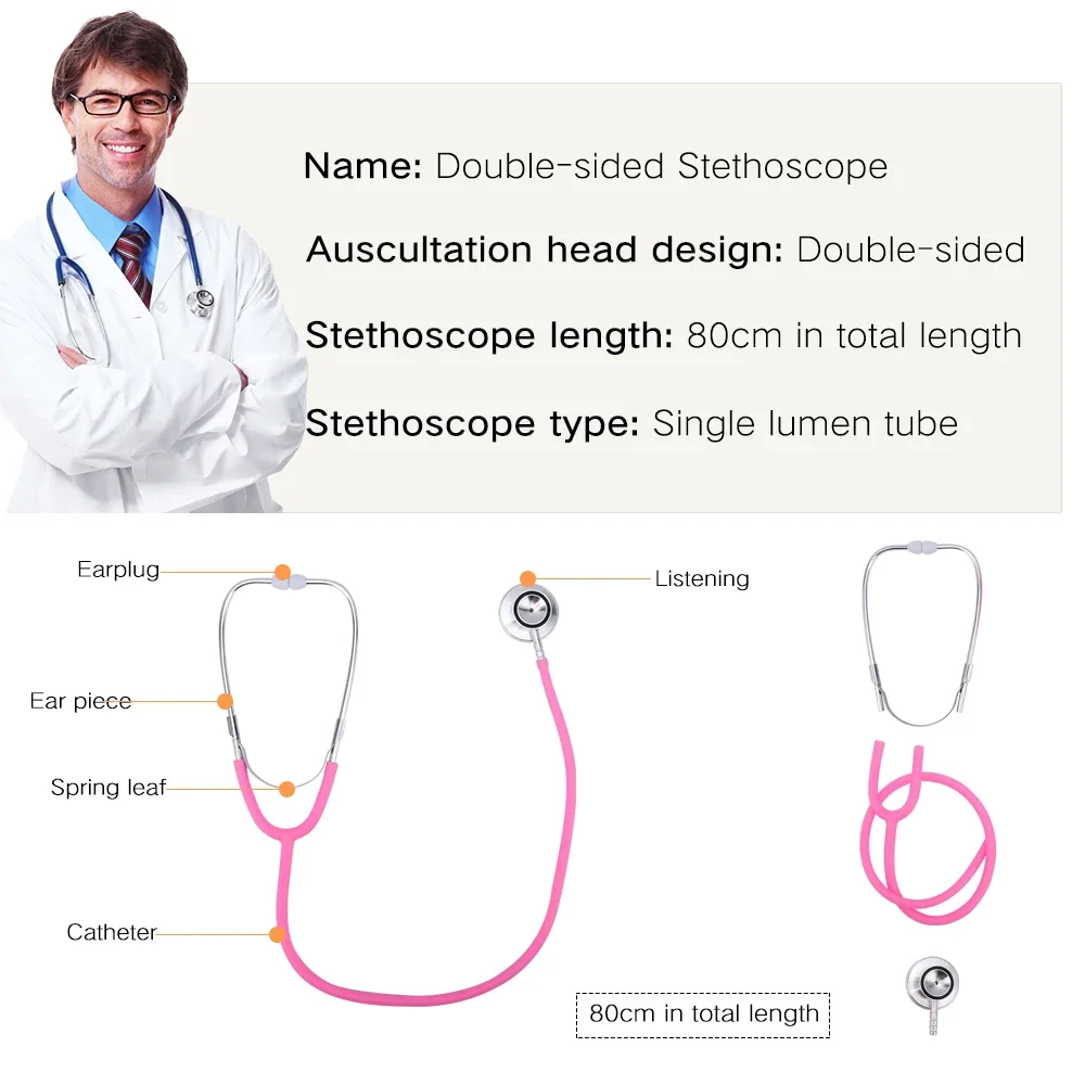 Double Sided Medical Cardiology Doctor Stethoscope Professional Medical Heart Stethoscope Nurse Student Medical Equipment Device