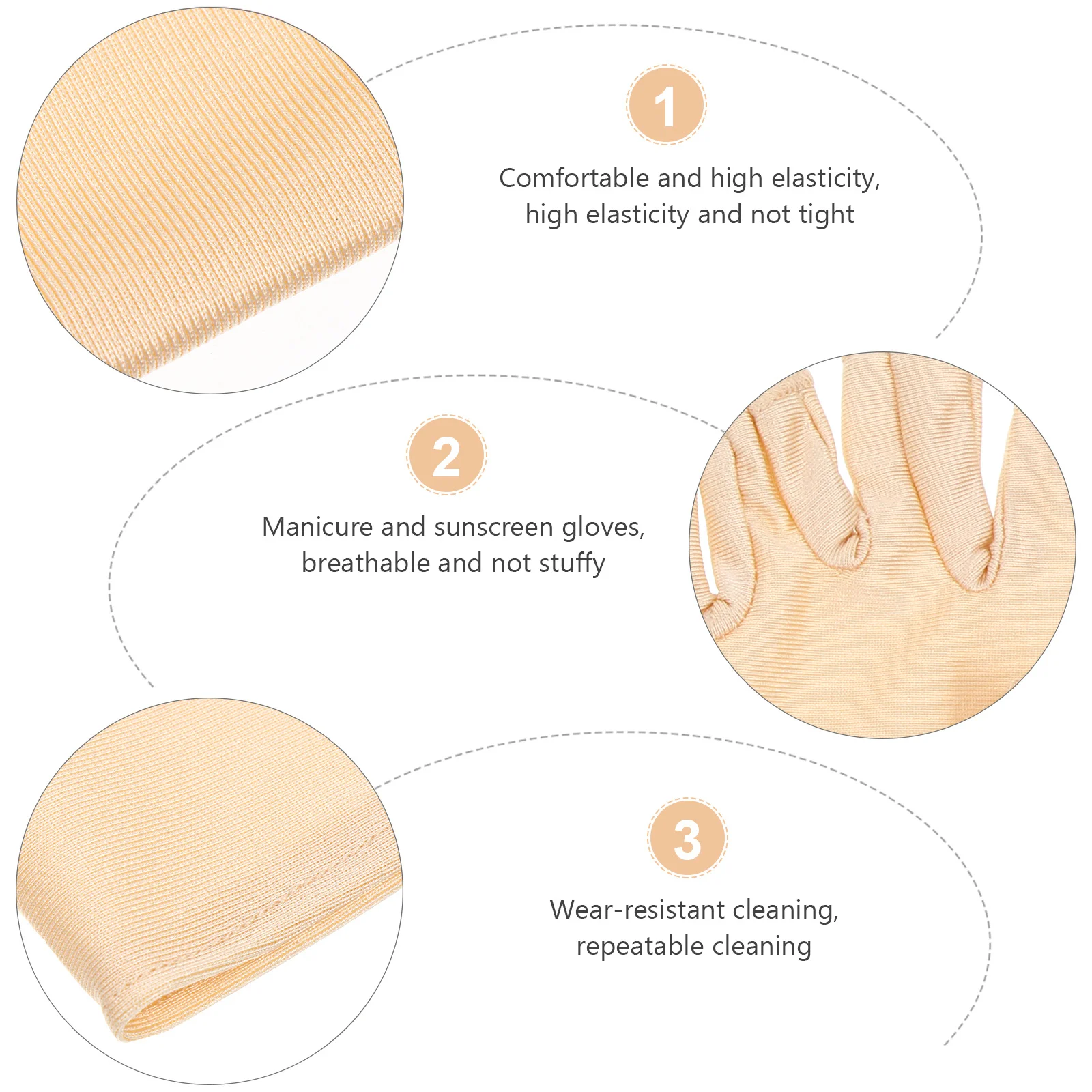 

2Pairs Sunscreen Anti-Uv Fingerless Gloves Breathable Spandex Manicure Cycling Outdoor Sports Elastic Riding Half Finger Gloves