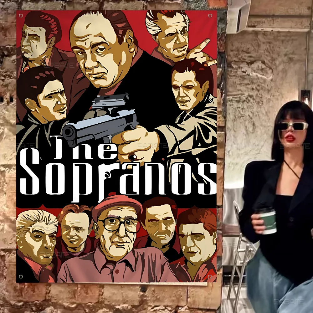 The Sopranos Family Cartoon Flag Art Science Fiction Room Home Decor Wall Hanging Home Decor Banner