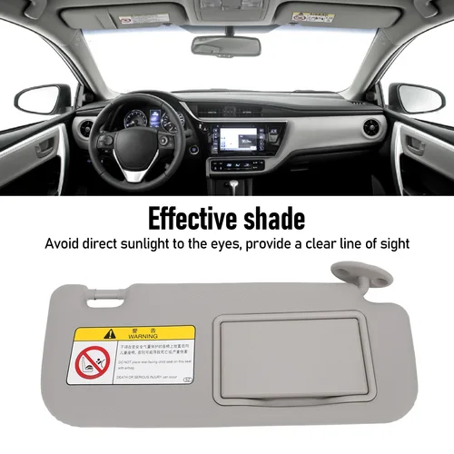 Imagen 1 del producto Parasol derecho de repuesto, visera frontal derecha 7431002G40B0, parasol gris para el lado del pasajero, accesorios interiores