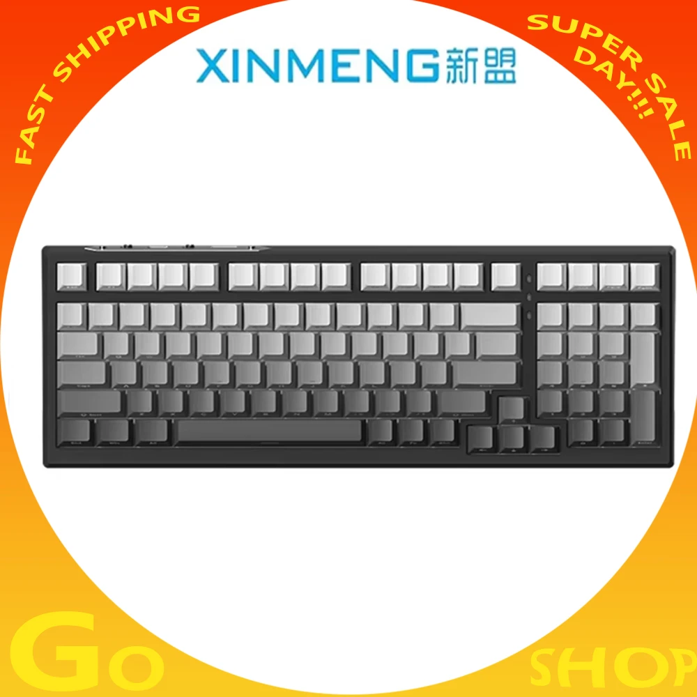 

Механическая клавиатура Xinmeng X98 Pro V2, беспроводная Проводная игровая клавиатура с тремя режимами, Wumeizi, переключатель, ПК, подарок для любителей игр