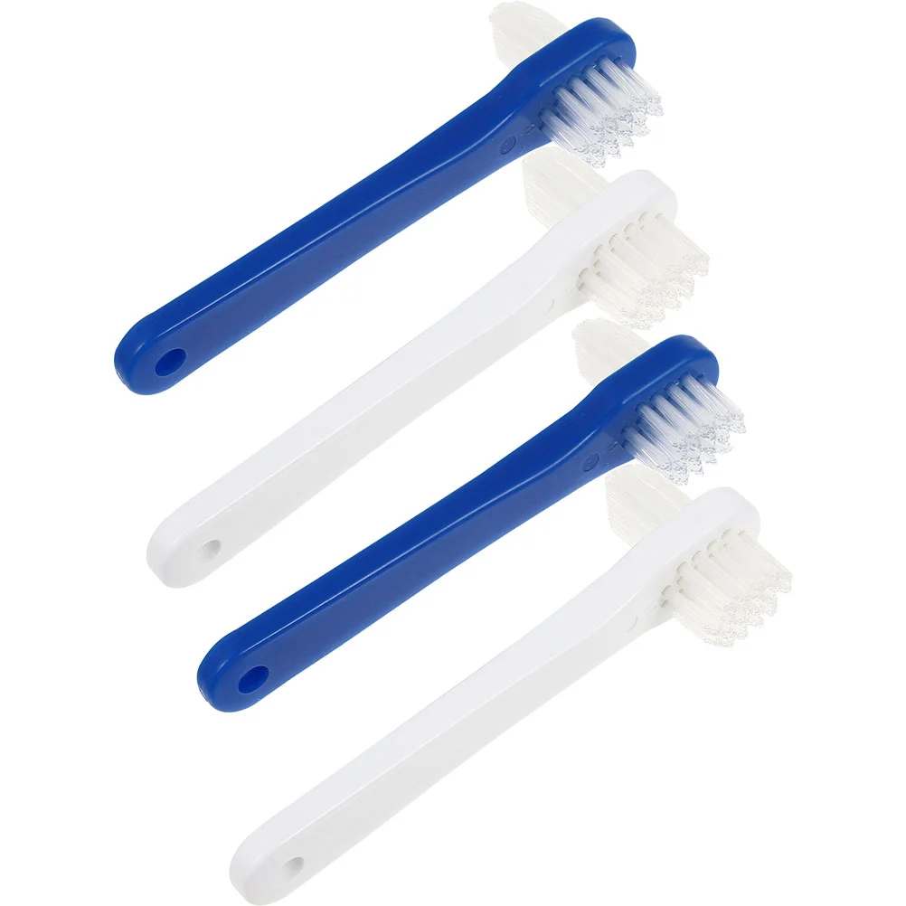 4 pièces Double tête fausse brosse à dents Oral voyage créatif dents nettoyant soins de prothèse nettoyage à domicile face ménage Aldult homme