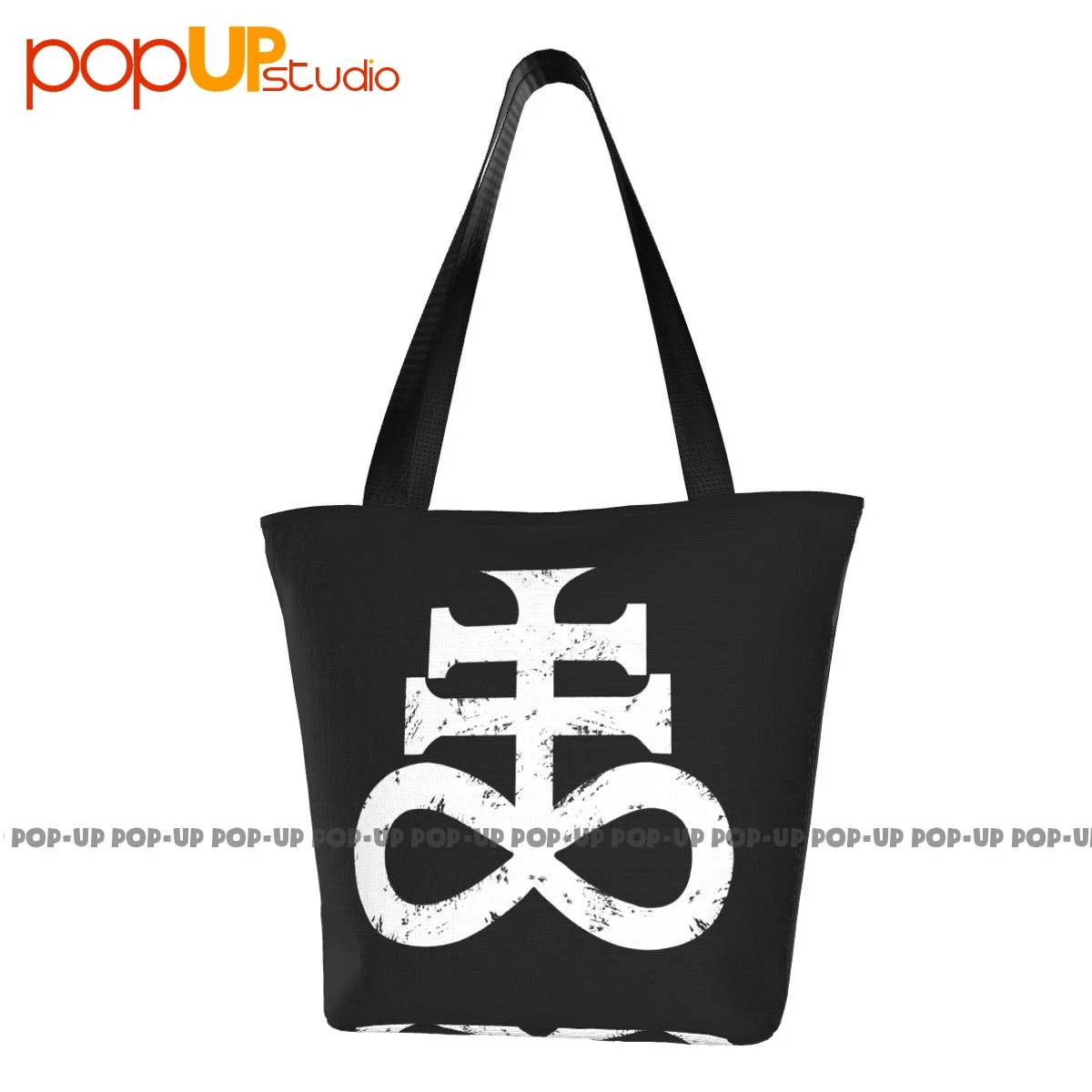 Leviathan Cross Devil Demon Satanic Baphomet Commute Handbags Tote Bag Shopping Bag Shopper Purses