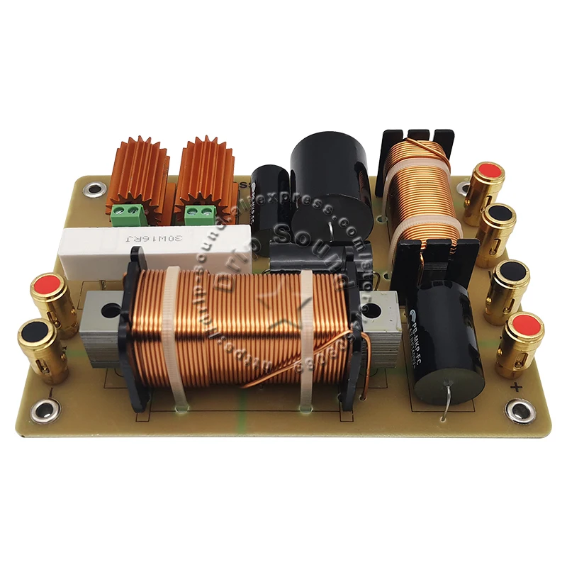 1x 800W 2 Way 2 Unit Treble Bass Hi-Fi Audio Speaker Frequency Divider High-Low Crossover Filters