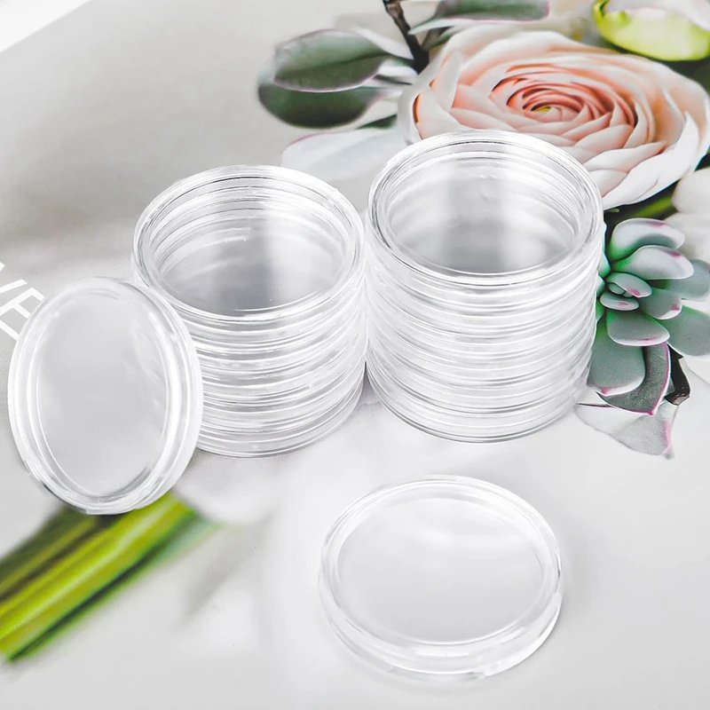 30 mm Münz kapseln runder Kunststoff-Münz halter mit Aufbewahrung sbox für Münz sammel zubehör (4er Pack) einfach zu bedienen