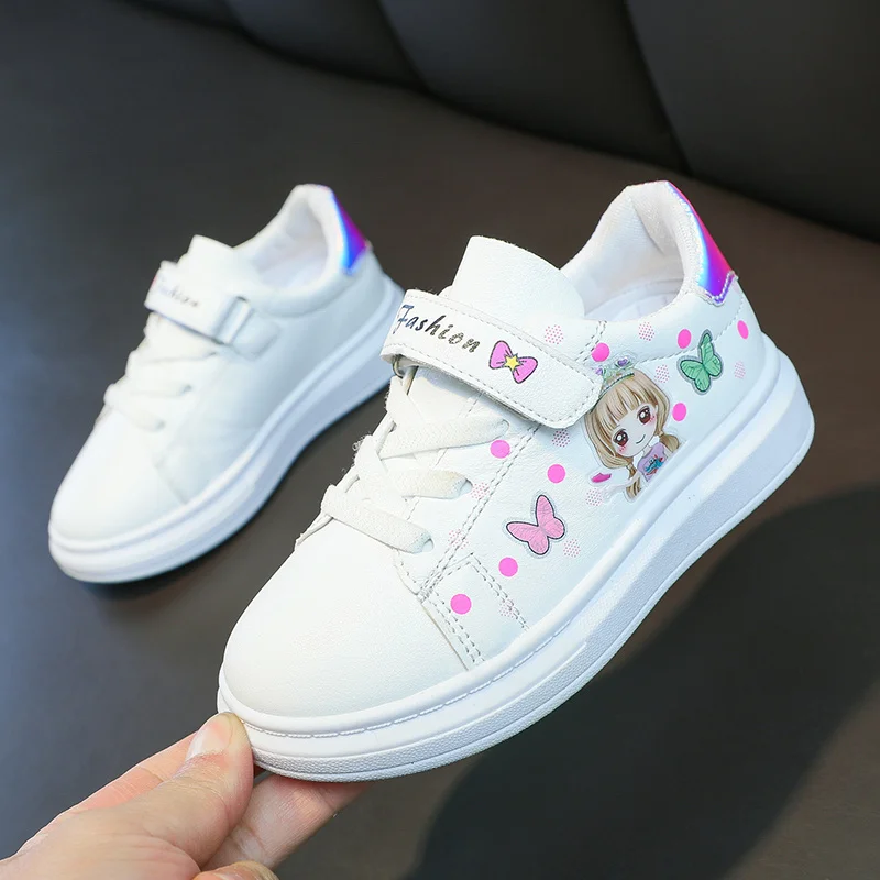 Baby Cute Girls Fashion Cartoon Sneakers Sports Shoes Comfortable Spring/Autumn Casual Running Shoes Round Toe Kids Thick Sole