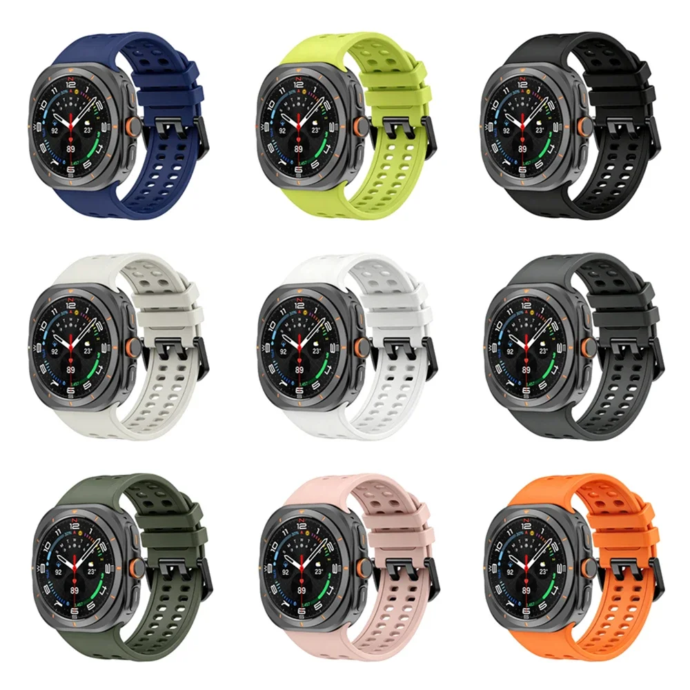 Armband für Samsung Galaxy Watch Ultra 2, 47mm Sport-Silikon-Ersatzarmband, atmungsaktives Armband, Galaxy Watch 2026 Ultra Zubehör – Detail 2
