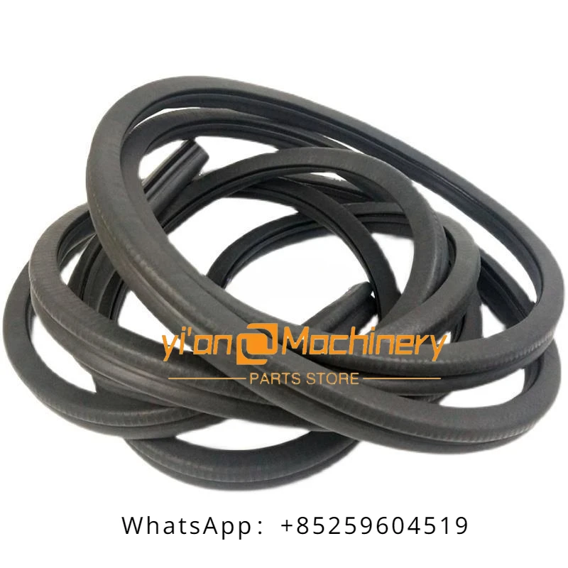 For Excavator Komatsu PC120 200-6 210 220 240-8 360-7 Front Windshield Sealing Rubber Sealing Soundproof Leather High Quality 1M