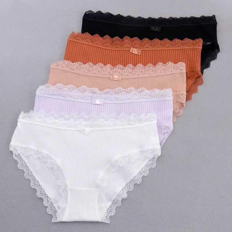 2024 Sexy Underwear women Lace Cotton Panties Soft Underwear for Girls Breathable Lingerie for Female Underpants Briefs 1PC M-XL