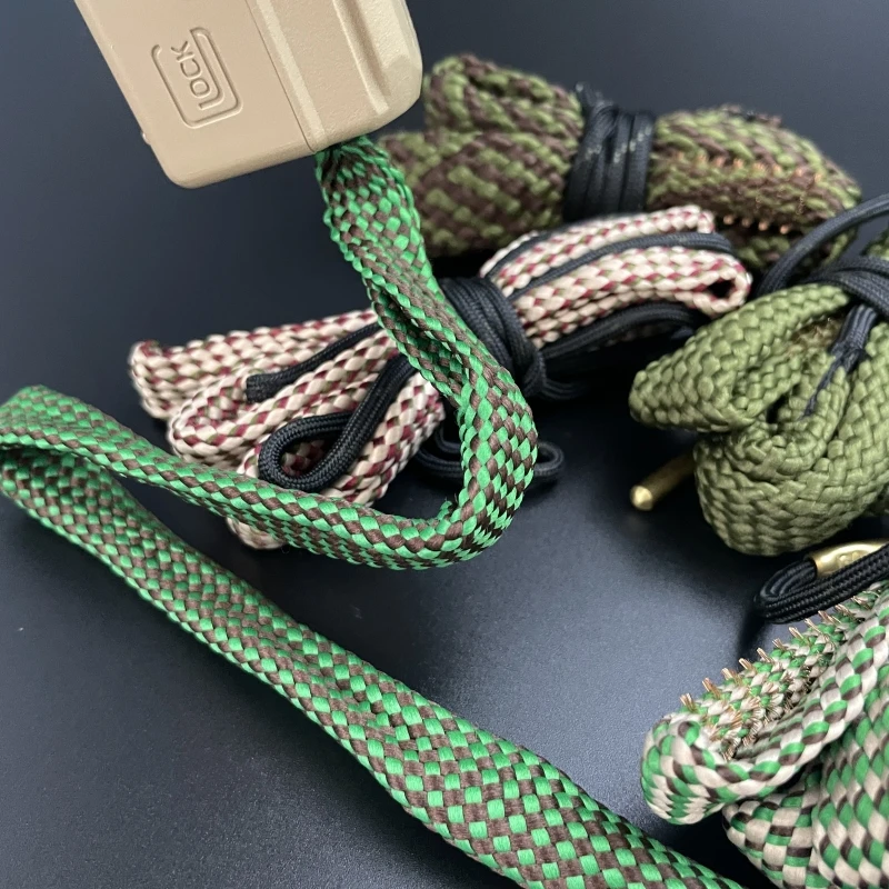 طقم تنظيف المسدس أداة تتحمل الأنظف بندقية برميل عيار حبل فرشاة 12GA 16GA.22 CAL.223CAL.303.308.338 5.56 مللي متر 7.62 مللي متر #4