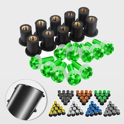 10pcs 5mm Fastener Windscreen Windshield Screw Nuts Mounting Bolts For Suzuki GSX-R GSXR 1000 600 750 K1 K2 K3 K4 K7 K5 K8 K6 K9