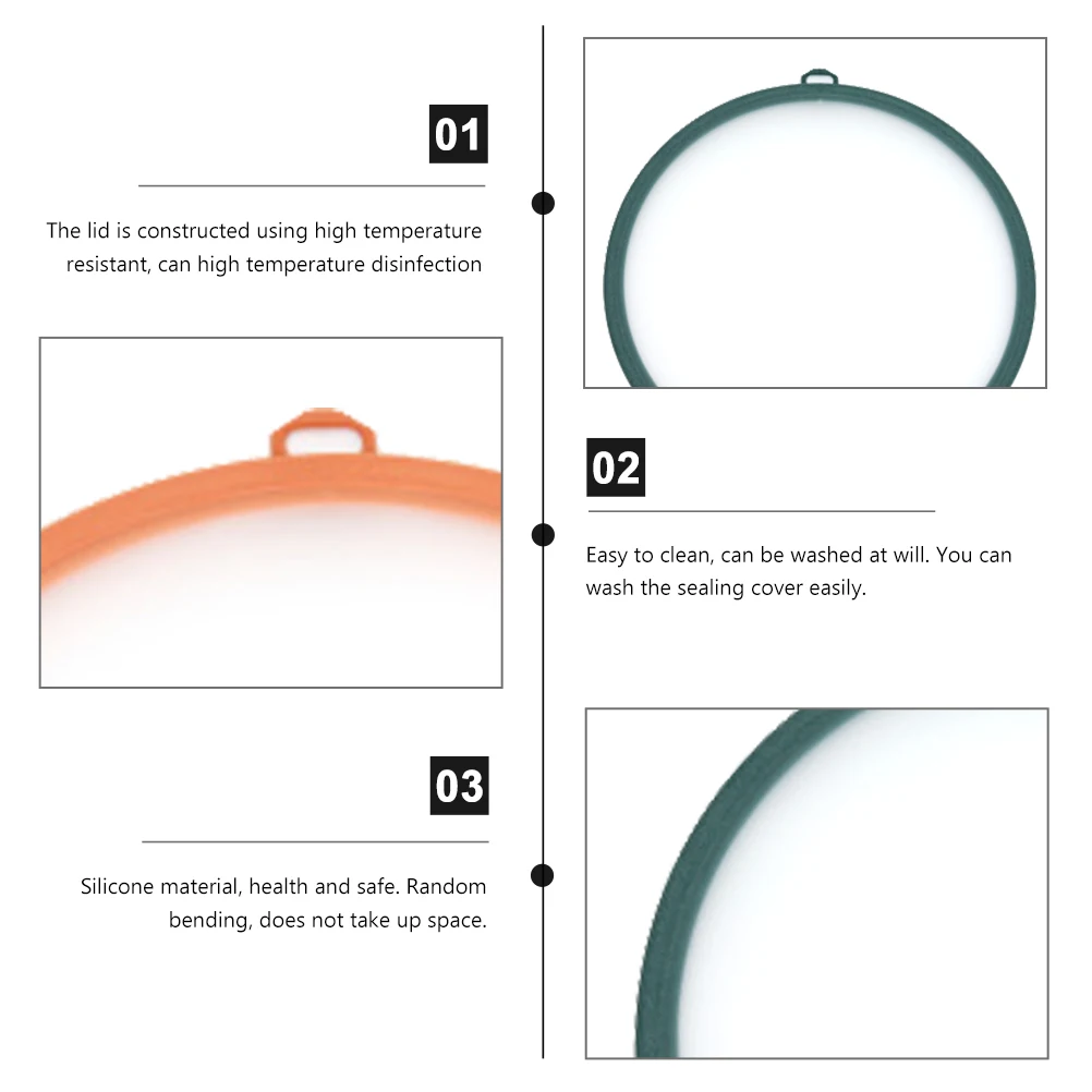 

2pcs Silicone Bowl Heat Resisting Food Preservation Lids Microwave Safe Sealing Covers Airtight Fresh Keeping Covers Kitchen