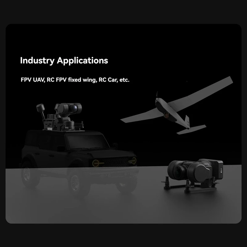 GM1 FPV Camera Gimbal Pan Tilt Mount com rastreamento de cabeça compatível com óculos Avatar HD para drone FPV