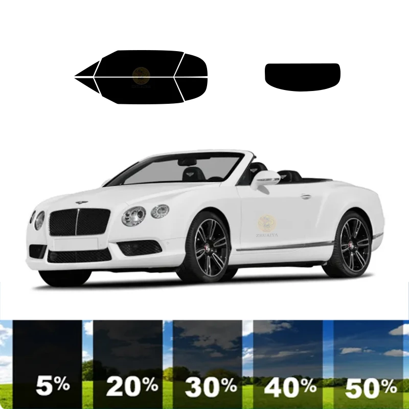 precut Removable Window Tint Film For Car 100% UVR 5%-35%VLT Heat Insulation Carbon ﻿For BENTLEY GTC 2 DR CONVERTIBLE 2010-2014