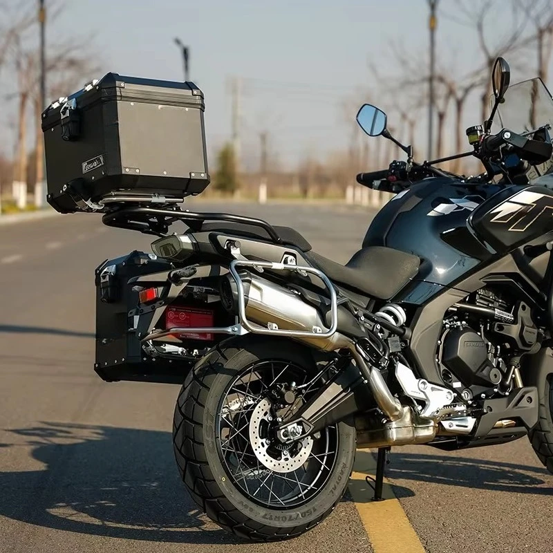 GSADV Aluminum Alloy Motorcycle Side Cases - Quick Release & Waterproof Saddlebag Luggage Storage Box for CFMOTO 700MT