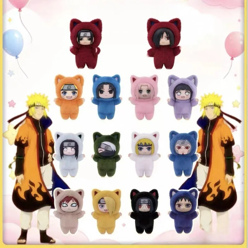 En stock: Toptoy Eaki Naruto V3 Kitten Land Series - Caja Sorpresa con Muñecos de Peluche y Figuras de Vinilo de Neji Hyuga y Gaara (Pijamas)