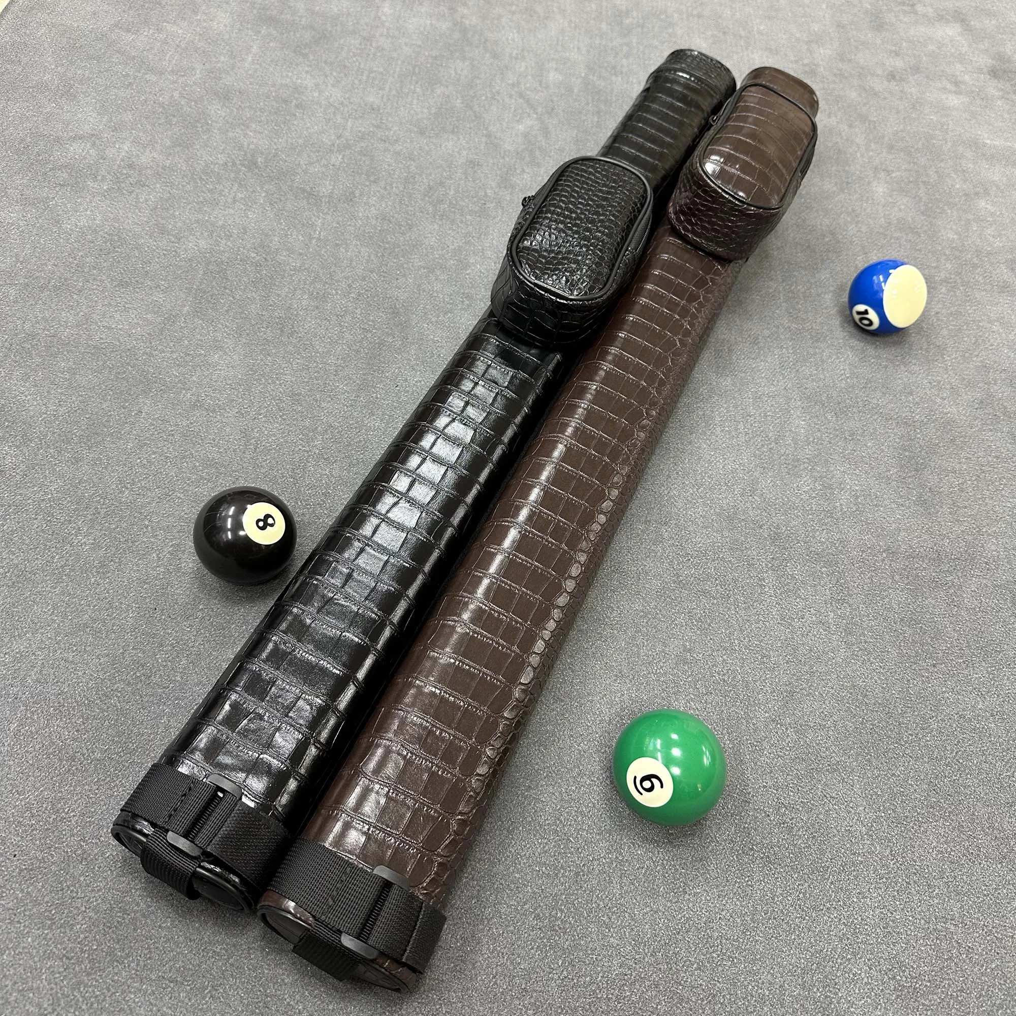 Two-hole 1/2 Split Pool Cue Barrel, 82CM Long, Pool Cue Bag Portable Pool Cue Storage Box, Many Colors Available