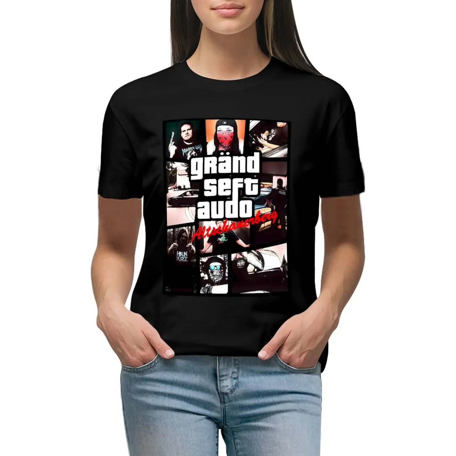 

Grnd Seft Audo T-Shirt Short sleeve tee shirts graphic tees quick-drying t shirts for Women loose fit