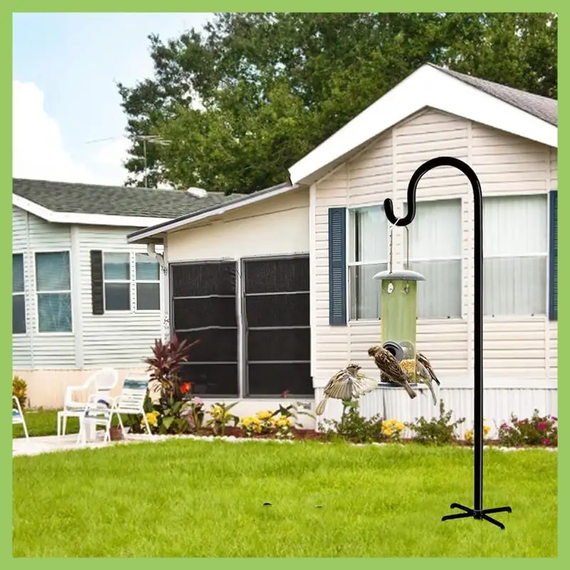

Outdoor Shepherd Hook, Bird Feeder Pole Holder, Garden Hanging Stakes For Solar Plant Hanger Wedding Decoration