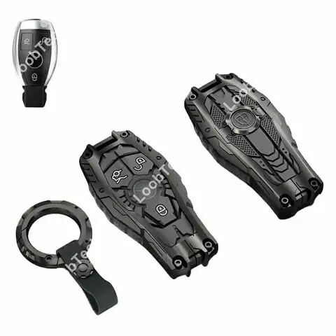 Heavy Duty Zinc Alloy Key Fob Cover For Mercedes Benz C E S M CLS CLK G Class Keychain Key Protector Metal Key Case