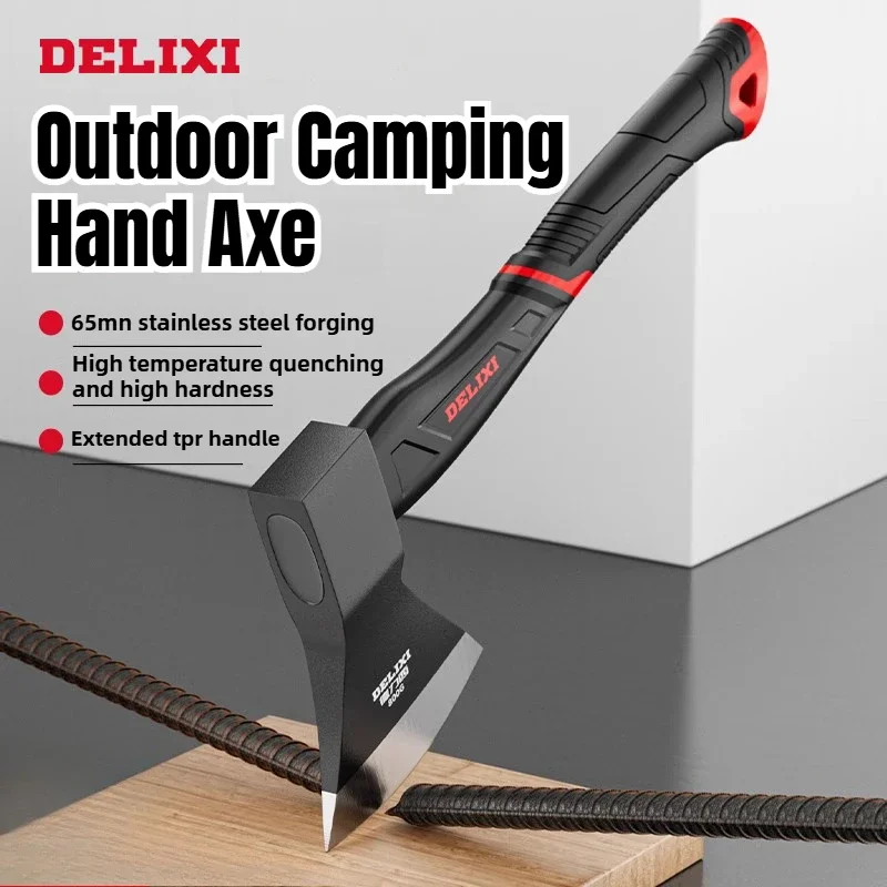 DELIXI Outdoor Axe Camping Supplies Hand Hatchet for Cutting Wood Multifunctional Lumberjack Tactical Ax Survival Accessories