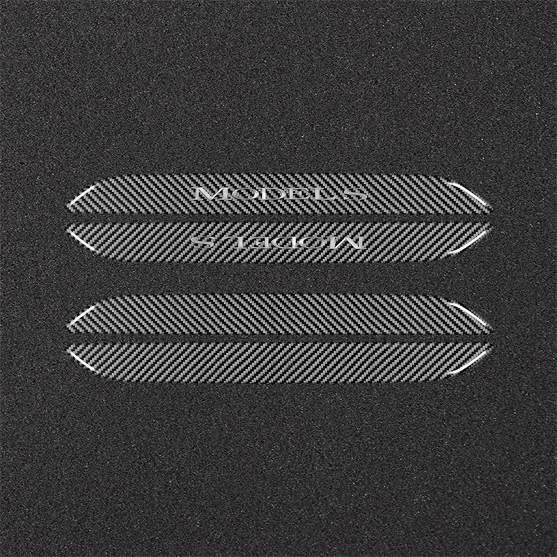 

For Tesla Model S Carbon Fiber Front Door Sill Decoration Wrap Cover Accessories Pedal Protection Strip