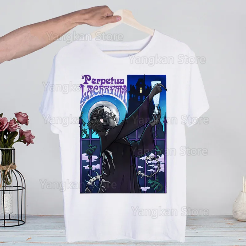 Ghost Band Skeletá Satanized Rock Metal T-Shirt Men Unisex Design Men Tee Shirt Homme Tops Short Sleeve Vintage Style