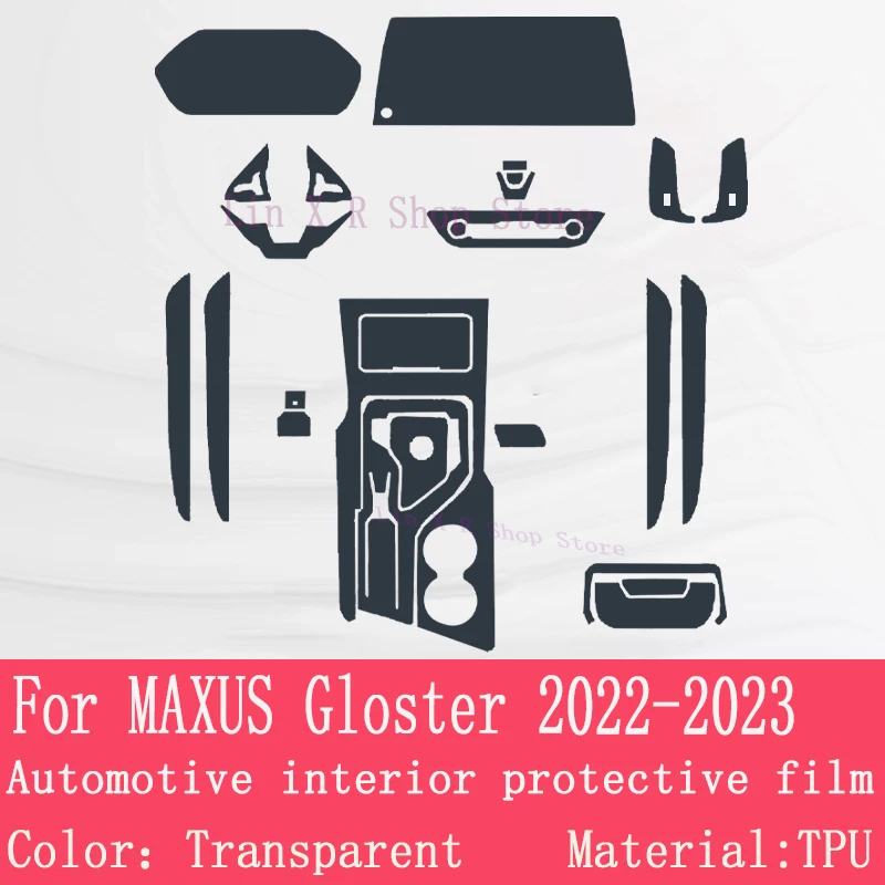 mg-グロスター-2022-2023-ギアボックスパネルナビゲーション画面自動車内装-tpu-保護フィルムカバー傷防止ステッカー