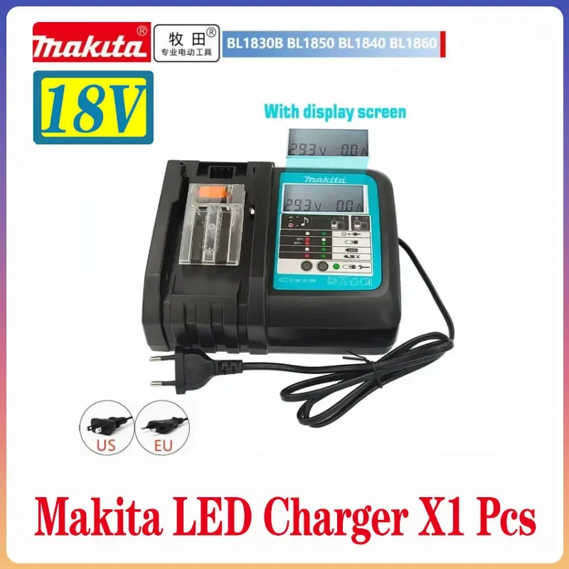 

100% Original DC18RC 3A Charger Tool Charger BL1860 BL1850 BL1840 BL1830 BL1820 BL1415 BL1440 18V 14.4V Battery Charger Makita