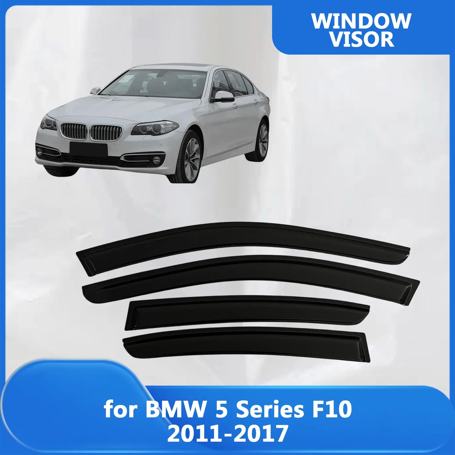 

Window Visor for BMW 5 Series F10 2011 2012 2013 2014 2015 2016 2017 Weathershied Door Side Window Wind Sun Rain Guards