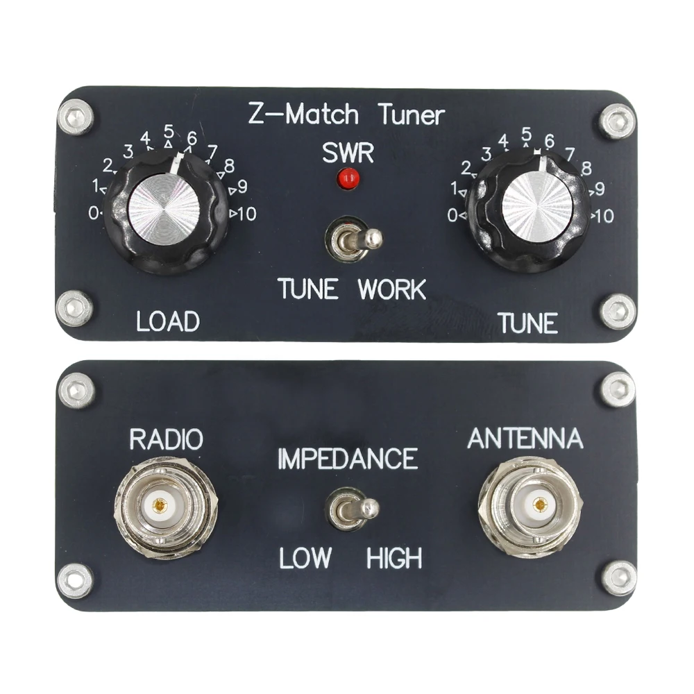 2025 New QRP Z-match Rated Power 5W Manual Antenna Tuner 3-28 MHz  Intermittent Power 10W BNC Matching Impedance Range 25-2500Ω