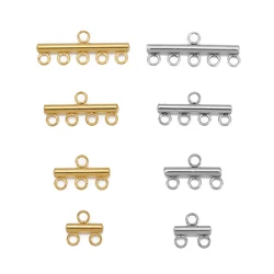 10pcs Stainless Steel Multi Strand Bracelet Necklace Layer Clasp Drop Earrings Chain Bails Connector DIY Jewelry Making Supplies