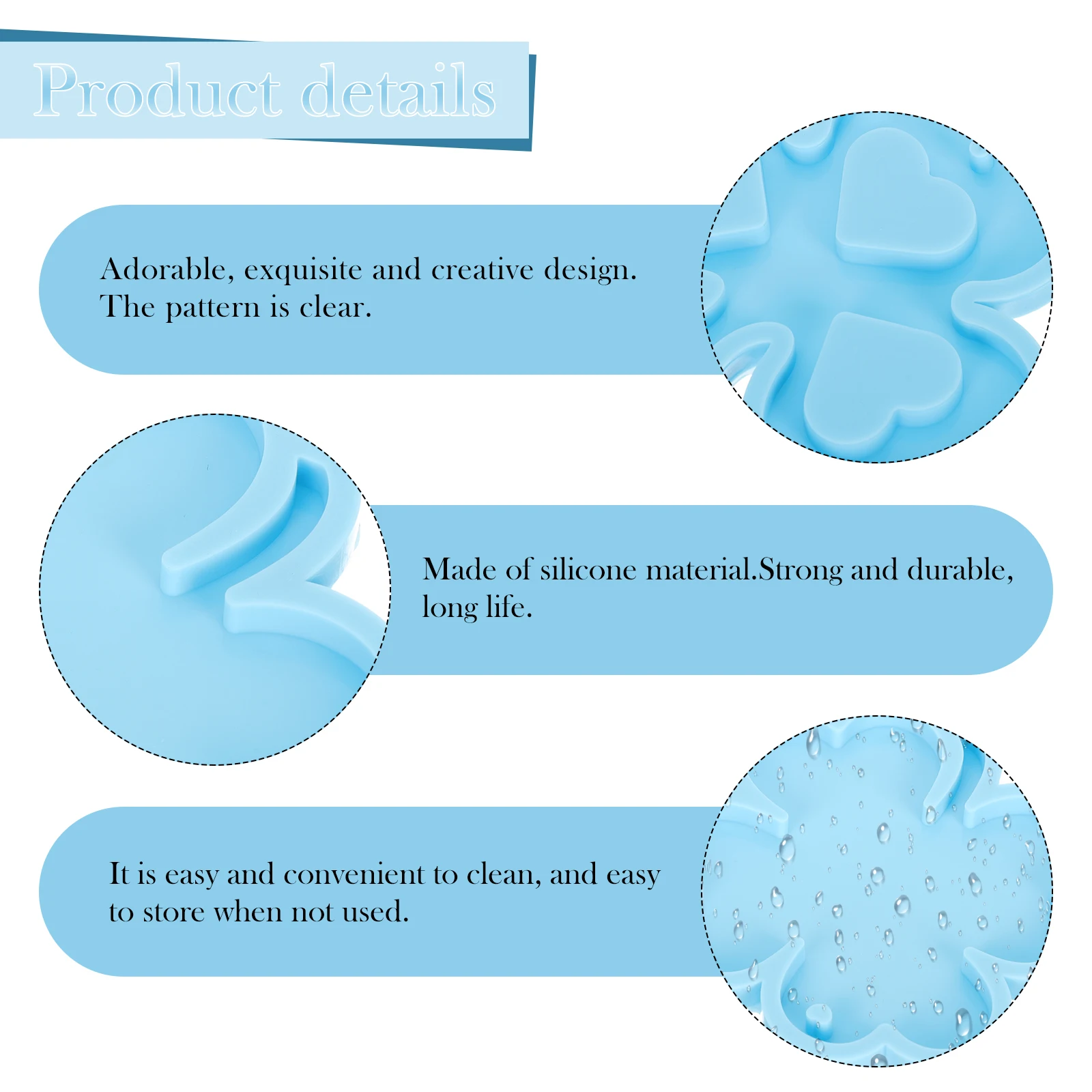 

2pcs Keychain Mold Silicone Shamrock DIY Resin Key Ring Making Kit Durable Flexible Craft Tool with Hanging for Creative
